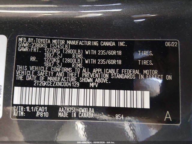 2022 Lexus Nx 350h Premium მანქანა იყიდება აუქციონზე, vin: 2T2GKCEZXNC004129, აუქციონის ნომერი: 45047924
