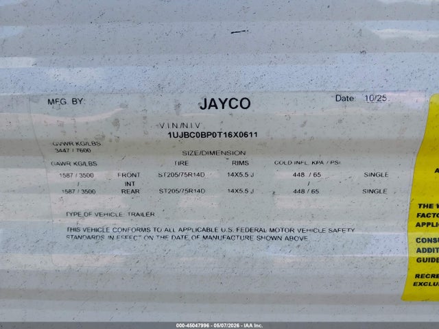 Jayco Other 2026 1UJBC0BP0T16X0611 Image 9