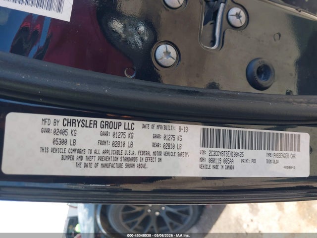 45048038 :رقم المزاد ، 2C3CDYBT6EH100425 vin ، 2014 Dodge Challenger R/t Plus مزاد بيع