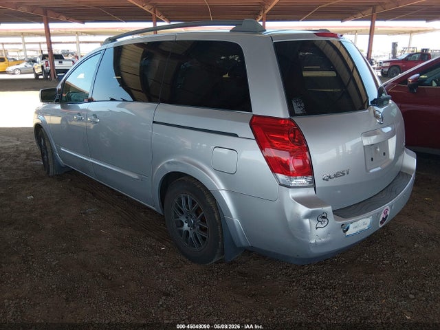 2005 Nissan Quest 3.5 S მანქანა იყიდება აუქციონზე, vin: 5N1BV28U25N109627, აუქციონის ნომერი: 45048090