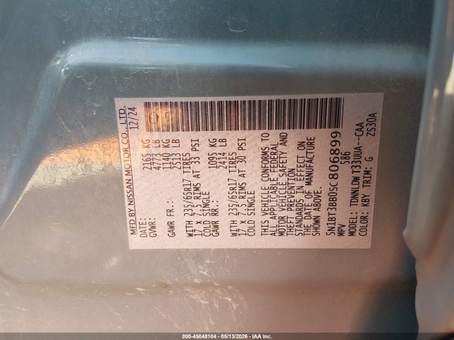 Aukcja sprzedaży 2025 Nissan Rogue Rock Creek, vin: 5N1BT3BB0SC806899, numer aukcji: 45048104