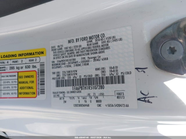 Ford Mustang Ecoboost Fastback 2024 1FA6P8TH1R5107280 Image 9