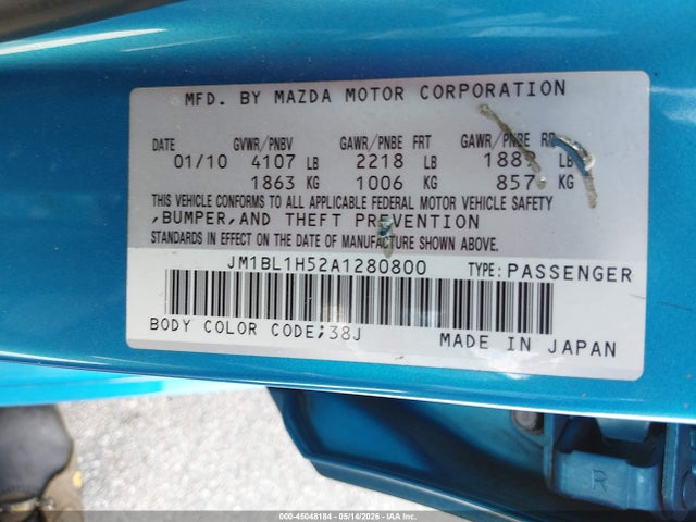 Aukcja sprzedaży 2010 Mazda Mazda3 S Sport, vin: JM1BL1H52A1280800, numer aukcji: 45048184