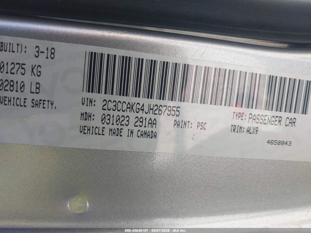 Продажа на аукционе авто 2018 Chrysler 300 Limited Awd, vin: 2C3CCAKG4JH267955, номер лота: 45048197