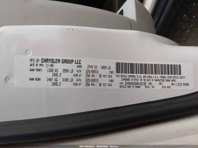 Aukcja sprzedaży 2010 Dodge Grand Caravan Se, vin: 2D4RN4DE8AR192185, numer aukcji: 45048252