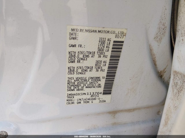 Nissan Titan S 4x4 2023 1N6AA1EC1PN113704 Image 9