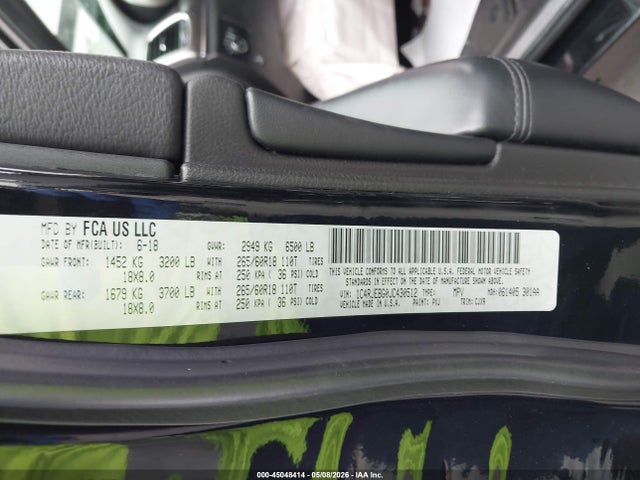 1C4RJEBG0JC430512 Jeep Grand Cherokee Limited 4x2