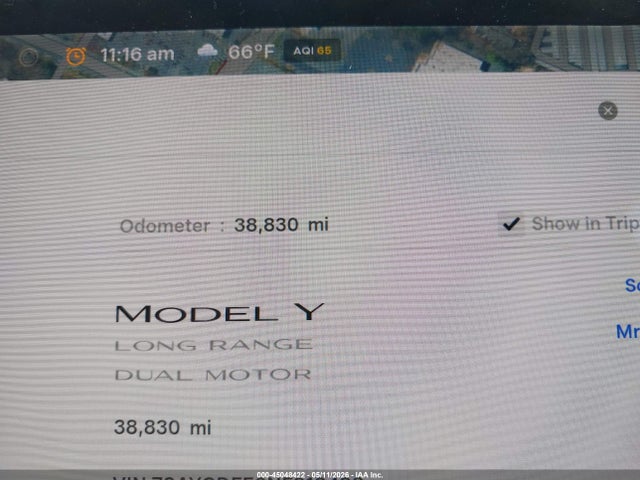 2022 Tesla Model Y Long Range Dual Motor All-wheel Drive მანქანა იყიდება აუქციონზე, vin: 7SAYGDEE6NF310420, აუქციონის ნომერი: 45048422