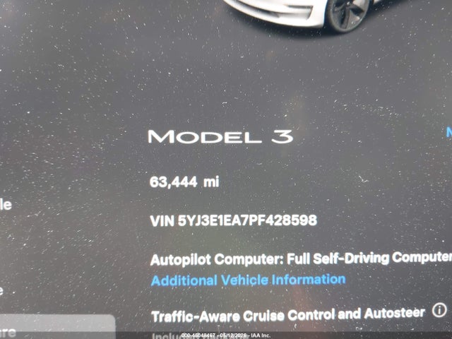 Продаж на аукціоні авто 2023 Tesla Model 3 Rear-wheel Drive, vin: 5YJ3E1EA7PF428598, номер лоту: 45048467