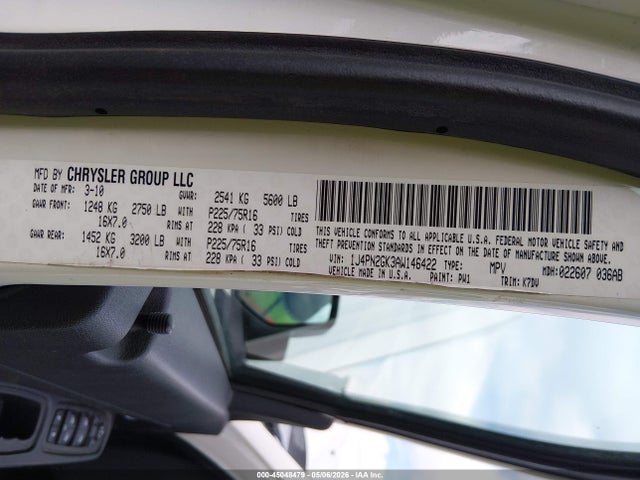 45048479 :رقم المزاد ، 1J4PN2GK3AW146422 vin ، 2010 Jeep Liberty Sport مزاد بيع