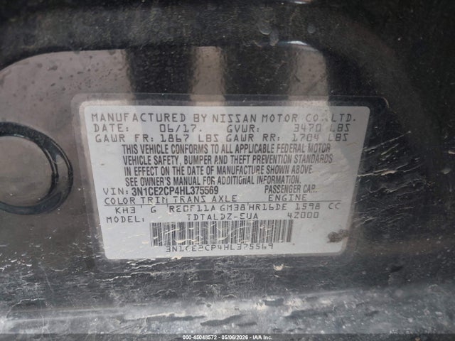 Nissan Versa Note Sv 2017 3N1CE2CP4HL375569 Image 9
