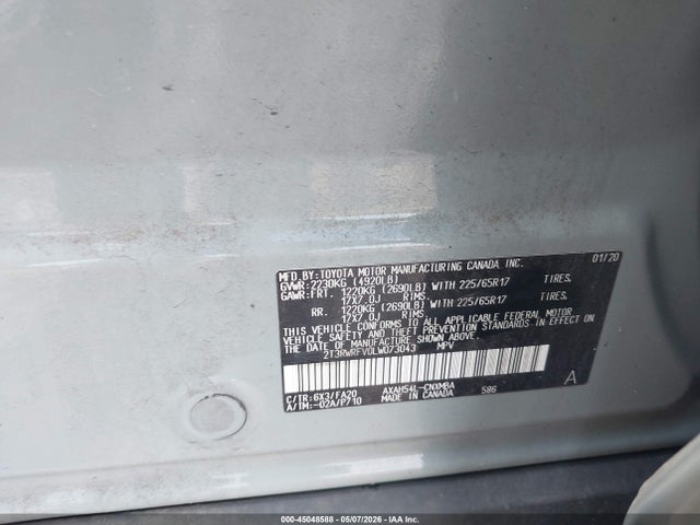 2T3RWRFV0LW073043 Toyota Rav4 Hybrid Xle
