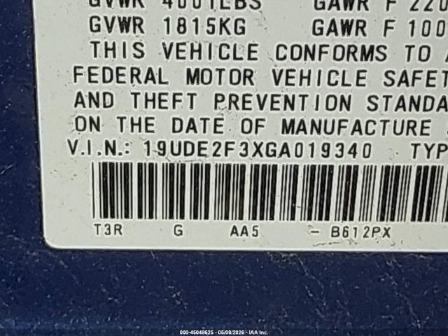 Продажа на аукционе авто 2016 Acura Ilx 2.4l/acurawatch Plus Package, vin: 19UDE2F3XGA019340, номер лота: 45048625