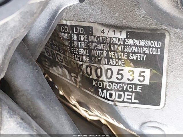 45048649 :رقم المزاد ، JH2SC68G9CK000535 vin ، 2012 Honda Gl1800 مزاد بيع