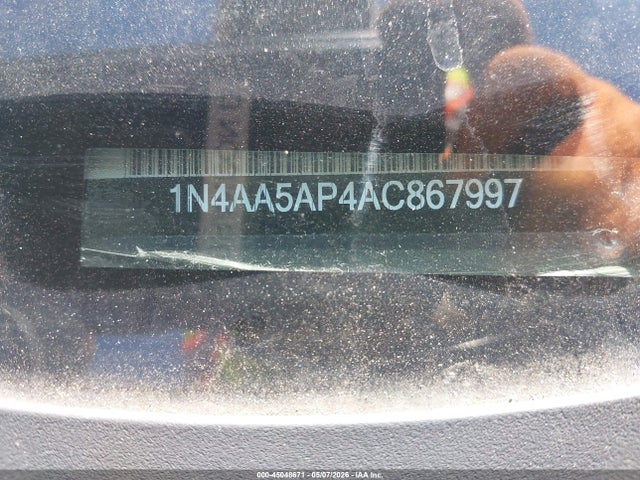 45048671 :رقم المزاد ، 1N4AA5AP4AC867997 vin ، 2010 Nissan Maxima 3.5 Sv مزاد بيع