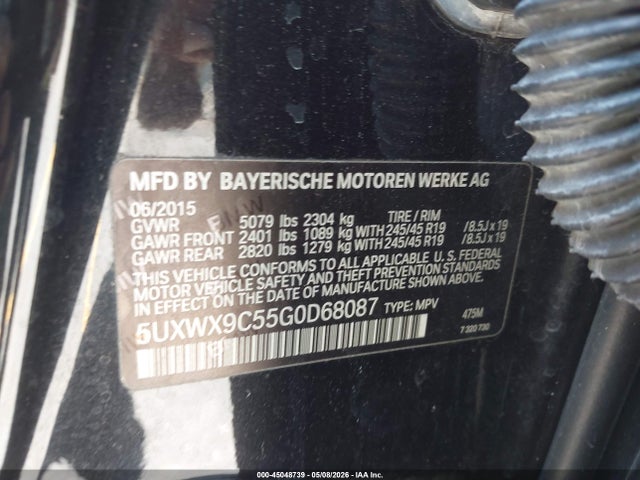 Aukcja sprzedaży 2016 Bmw X3 Xdrive28i, vin: 5UXWX9C55G0D68087, numer aukcji: 45048739