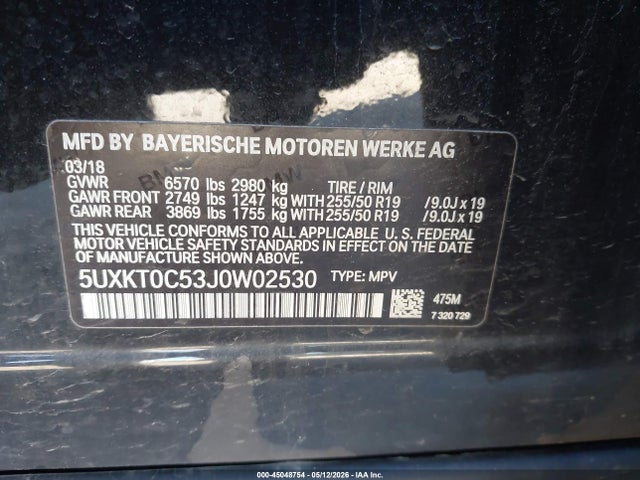 Продаж на аукціоні авто 2018 Bmw X5 Edrive Xdrive40e Iperformance, vin: 5UXKT0C53J0W02530, номер лоту: 45048754