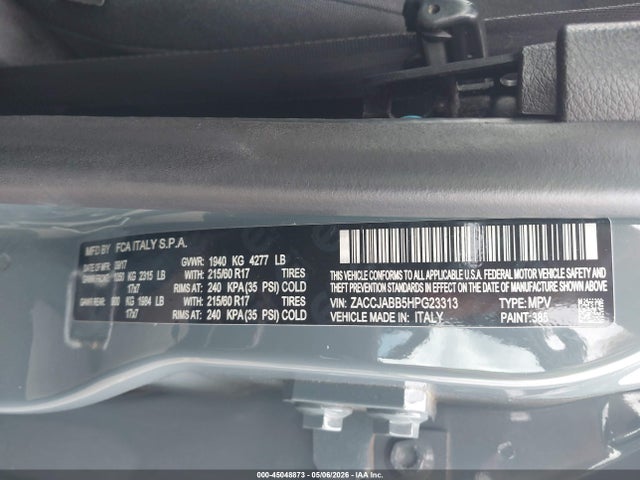 ZACCJABB5HPG23313 Jeep Renegade Latitude Fwd