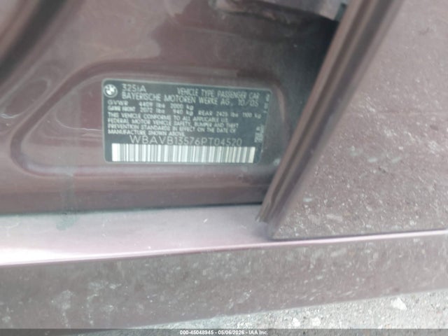 45048945 :رقم المزاد ، WBAVB13576PT04520 vin ، 2006 Bmw 325i مزاد بيع