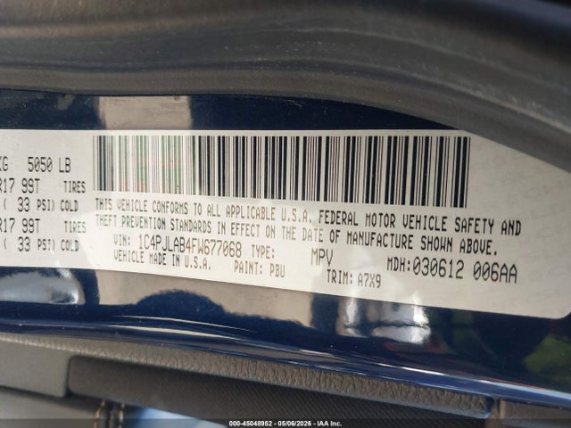 1C4PJLAB4FW677068 Jeep Cherokee Sport