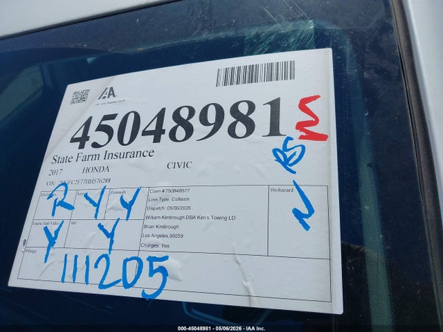 2HGFC2F77HH576288 Honda CIVIC EX