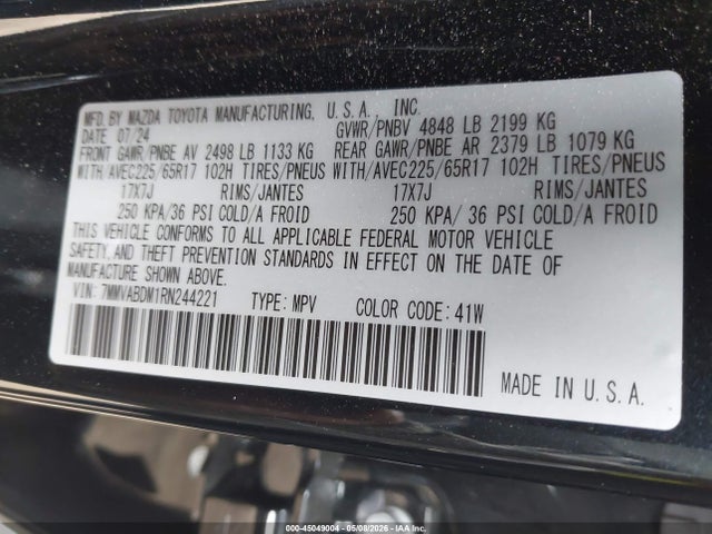 45049004 :رقم المزاد ، 7MMVABDM1RN244221 vin ، 2024 Mazda Cx-50 2.5 S Premium مزاد بيع