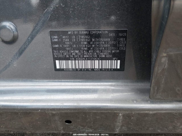 Subaru Crosstrek Limited 2026 4S4GUHL61T3708242 Image 9