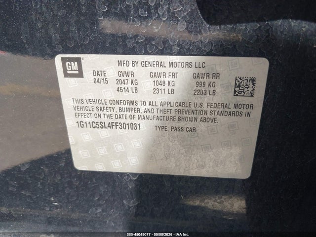 1G11C5SL4FF301031 Chevrolet MALIBU 1LT