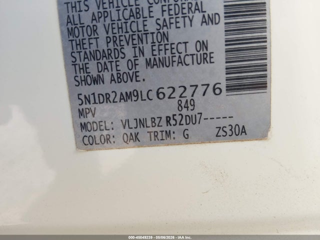 Nissan Pathfinder S 4wd 2020 5N1DR2AM9LC622776 Image 9