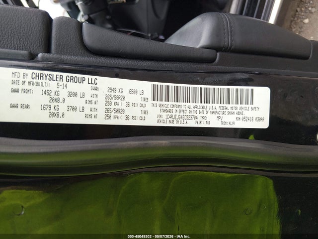45049302 :رقم المزاد ، 1C4RJEJG4EC523704 vin ، 2014 Jeep Grand Cherokee Summit مزاد بيع