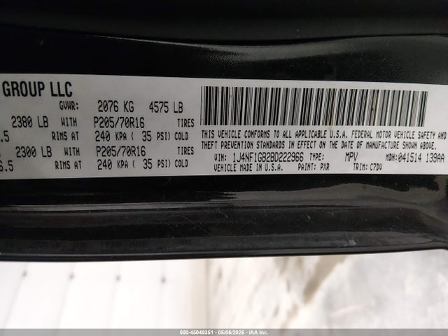 Aukcja sprzedaży 2011 Jeep Patriot Sport, vin: 1J4NF1GB2BD222966, numer aukcji: 45049351