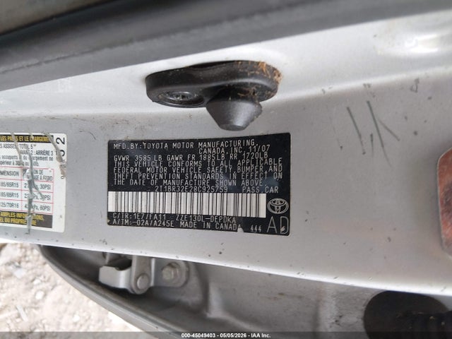 Продажа на аукционе авто 2008 Toyota Corolla Ce, vin: 2T1BR32E28C925759, номер лота: 45049403