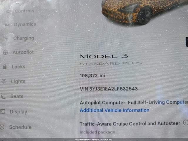 Продаж на аукціоні авто 2020 Tesla Model 3 Standard Range Plus Rear-wheel Drive/standard Range Rear-wheel Drive, vin: 5YJ3E1EA2LF632543, номер лоту: 45049404