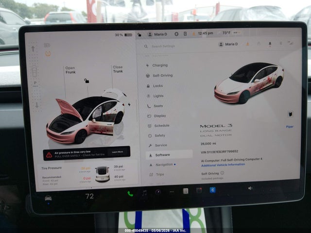 Aukcja sprzedaży 2024 Tesla Model 3 Long Range Dual Motor All-wheel Drive, vin: 5YJ3E1EB3RF799852, numer aukcji: 45049435