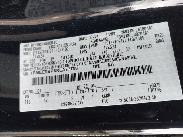 Ford Bronco Badlands 2024 1FMEE9BP6RLA77758 Image 9