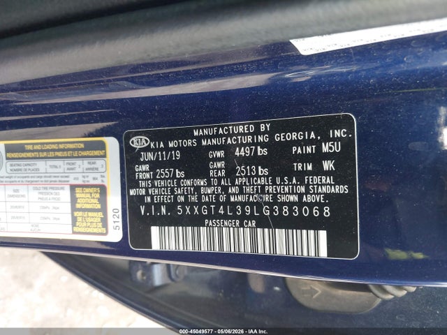 2020 Kia Optima Lx მანქანა იყიდება აუქციონზე, vin: 5XXGT4L39LG383068, აუქციონის ნომერი: 45049577