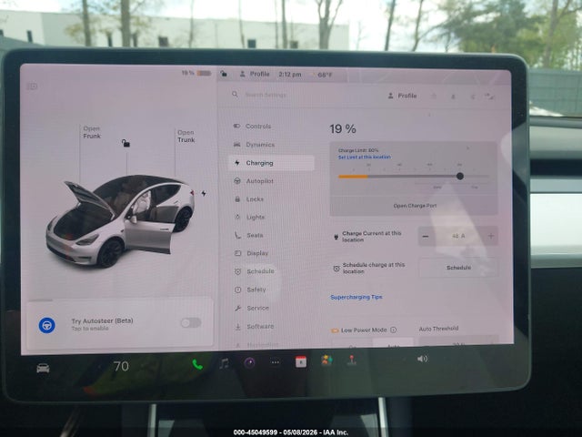 Aukcja sprzedaży 2020 Tesla Model Y Long Range Dual Motor All-wheel Drive, vin: 5YJYGDEE4LF048908, numer aukcji: 45049599