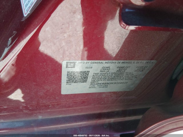Chevrolet CRUZE LT 2019 3G1BE6SM3KS598909 Image 9