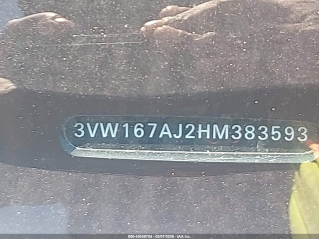45049704 :رقم المزاد ، 3VW167AJ2HM383593 vin ، 2017 Volkswagen Jetta 1.4t S مزاد بيع