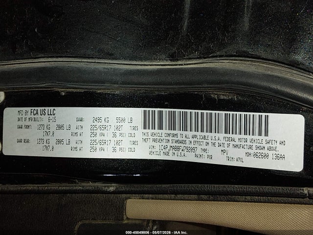 1C4PJMAB8FW792097 Jeep Cherokee Sport