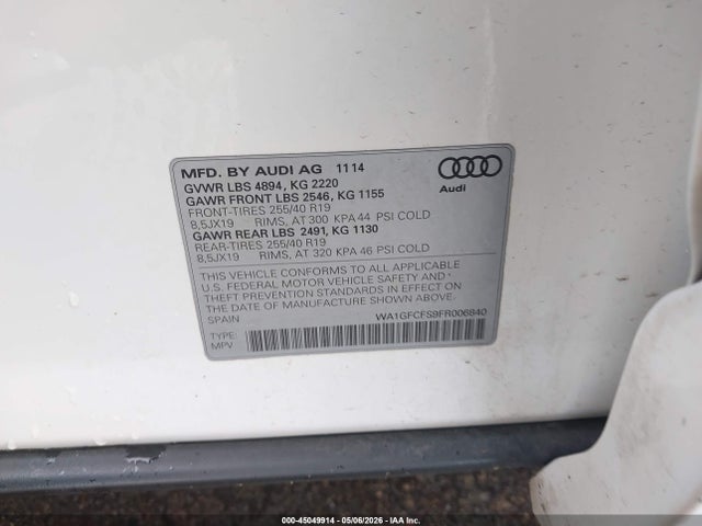 WA1GFCFS9FR006840 Audi Q3 2.0t Premium Plus