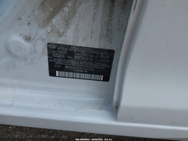 2014 Hyundai Elantra Se მანქანა იყიდება აუქციონზე, vin: 5NPDH4AE4EH527349, აუქციონის ნომერი: 45049924