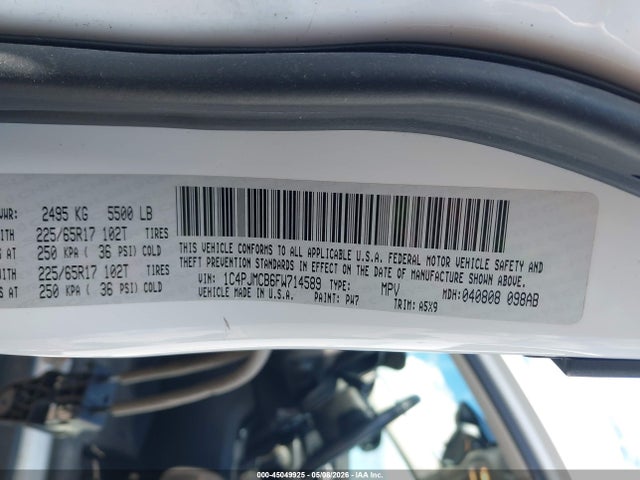 Продаж на аукціоні авто 2015 Jeep Cherokee Latitude, vin: 1C4PJMCB6FW714589, номер лоту: 45049925