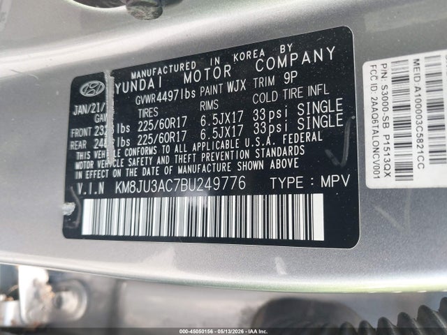 Aukcja sprzedaży 2011 Hyundai Tucson Gls, vin: KM8JU3AC7BU249776, numer aukcji: 45050156