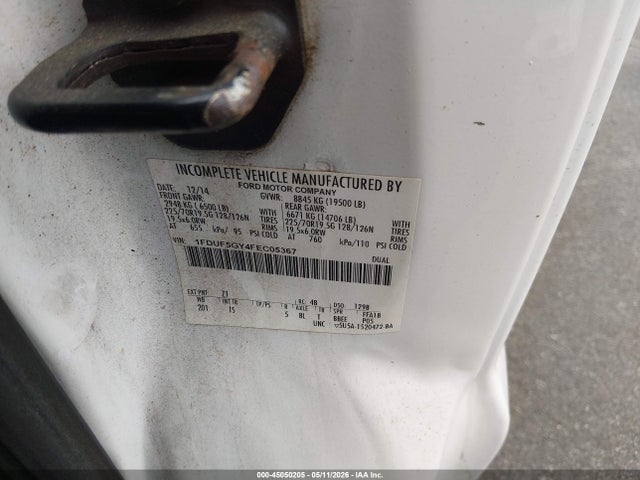 45050205 :رقم المزاد ، 1FDUF5GY4FEC05367 vin ، 2015 Ford F-550 Chassis Xl مزاد بيع