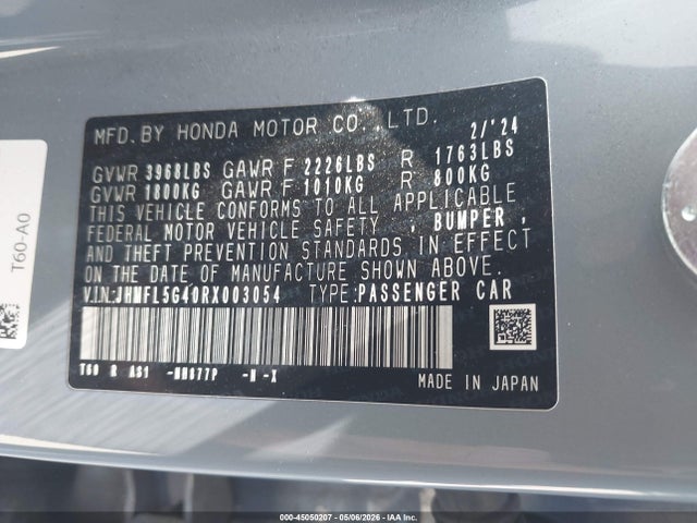 Honda CIVIC TYPE R 2024 JHMFL5G40RX003054 Image 9
