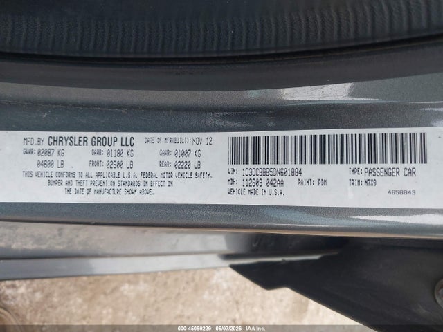 45050229 :رقم المزاد ، 1C3CCBBB5DN601884 vin ، 2013 Chrysler 200 Touring مزاد بيع