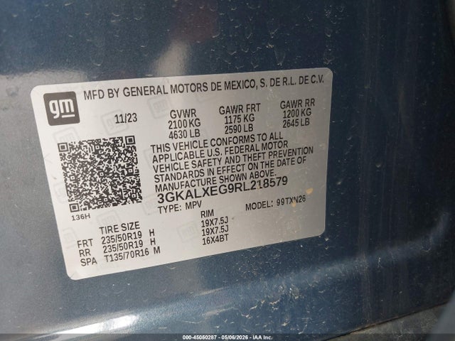 Aukcja sprzedaży 2024 Gmc Terrain Awd Denali, vin: 3GKALXEG9RL218579, numer aukcji: 45050287