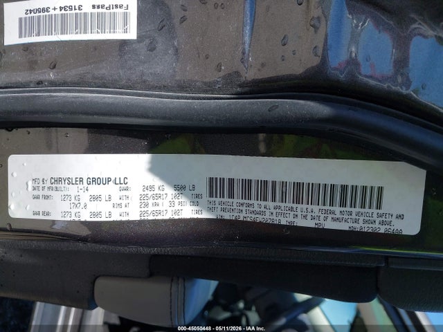 2014 Jeep Cherokee Latitude მანქანა იყიდება აუქციონზე, vin: 1C4PJMCS4EW207818, აუქციონის ნომერი: 45050448
