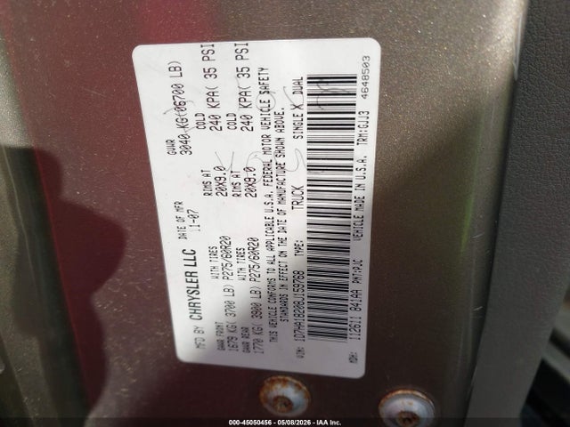 45050456 :رقم المزاد ، 1D7HA18208J159768 vin ، 2008 Dodge Ram 1500 Laramie مزاد بيع